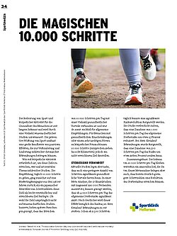 Beitrag im Magazin 'Wir im Sport' des LSB zum Thema 'Die magischen 10.000 Schritte'